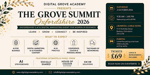 The Grove Summit 2026: AI & Digital Marketing for Women in Business