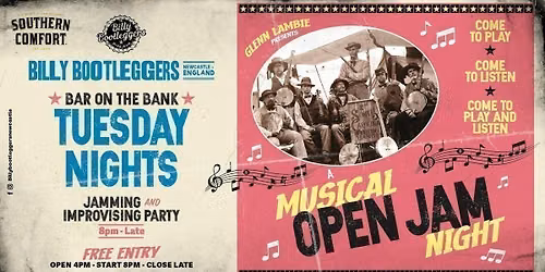 A MUSICAL OPEN JAM - Every Tuesday @ Billy's