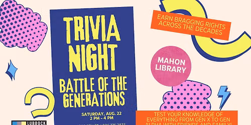 Battle of the Generations Trivia Night at Mahon Library