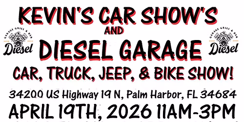 Kevin's Car Shows and Diesel Garage Car, Truck, Jeep & Bike Show!