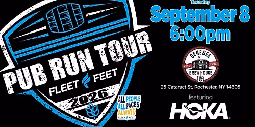 Fleet Feet Pub Run Tour with HOKA - Genesee Brew House - Rochester Half & 5KPreview