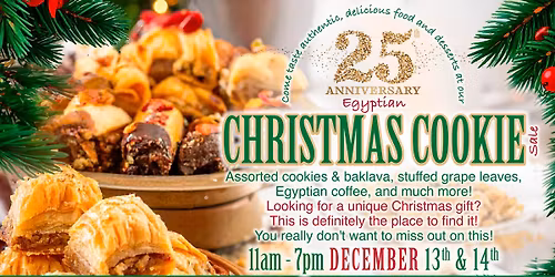 Egyptian Christmas Cookie Sale 2025