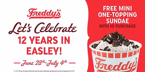 Freddy's 12 Year Anniversary Celebration