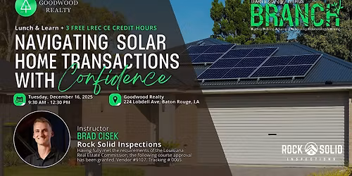 Real Estate CE (3Hrs): Navigating Solar Homes with Confidence