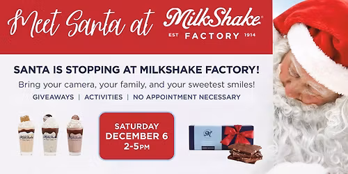 Meet Santa at MilkShake Factory Ann Arbor