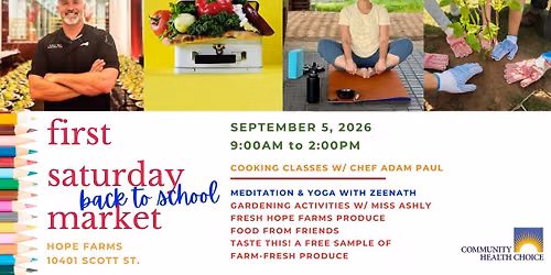 First Saturday "Back-to-School" Market