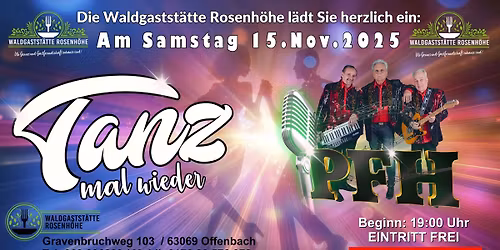 "Tanz mal wieder" in der Waldgastst\u00e4tte Rosenh\u00f6he