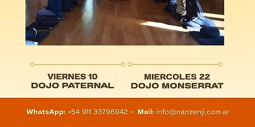 Clase Introducci\u00f3n a la Meditaci\u00f3n Zen-ABRIL  VIERNES 17 - PATERNAL