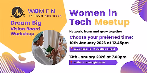 Vision Board Workshop - Women in Tech Aberdeen Meet-up