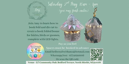 Book folded house workshop - Craft with Amy