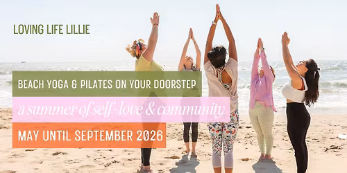 Beach Yoga with Loving Life Lillie at Alum Chine Beach, Bournemouth