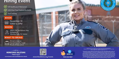 HIRING EVENT: TDCJ Allred Unit