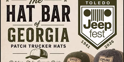 Custom Leather Patch hats made at Toledo Jeep Fest