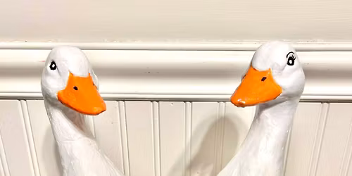 Paint & customize your own concrete porch goose! 
