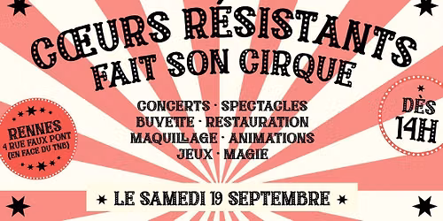 Coeurs R\u00e9sistants fait son cirque