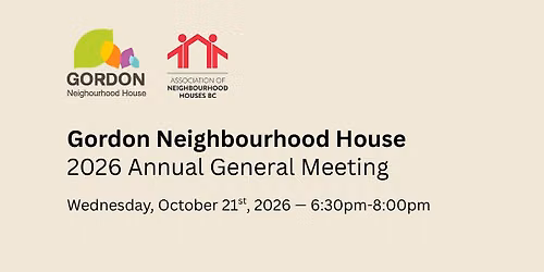 Gordon Neighbourhood House Annual General Meeting