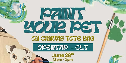 Paint Your Pet on Canvas Tote Bag at OpenTap
