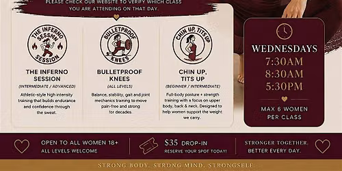WEDNESDAY FOUNDATION CLASSES for Women\u2014 StrongSelves \u2728