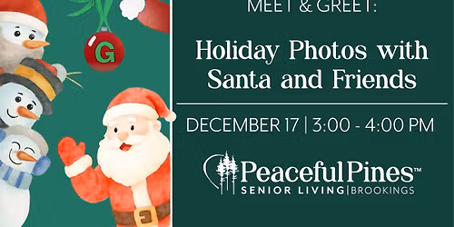 Holiday Photos with Santa & Friends!