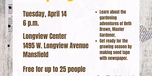 Conservation Creation Arts & Crafts Workshop: Spring Seeds