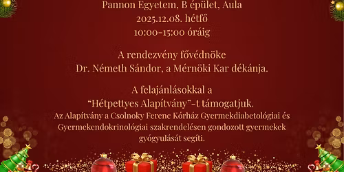 \ud83c\udf84J\u00f3t\u00e9konys\u00e1gi Adventi V\u00e1s\u00e1r a Pannon Egyetemen!\ud83c\udf81