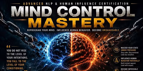 Mind Control Mastery - Adv. NLP & Human Influence  Certification