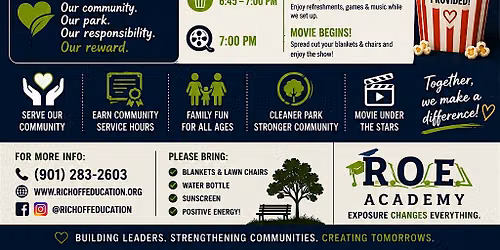 Rich Off Education Presents  Clean Up & Movie in the Park