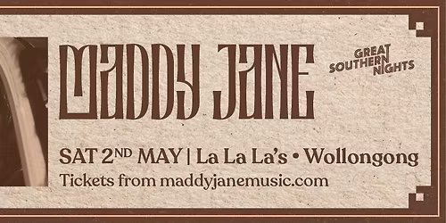 Maddy Jane At La La La's | Wollongong | Presented By Great Southern Nights