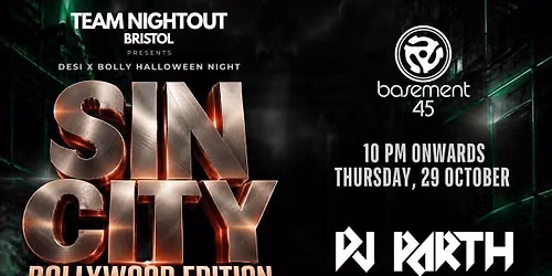 Bollywood x DESI HALLOWEEN Night | Bollywood Night Bristol