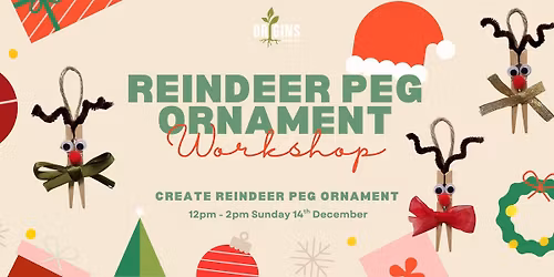 Christmas Reindeer Peg Ornament Workshop