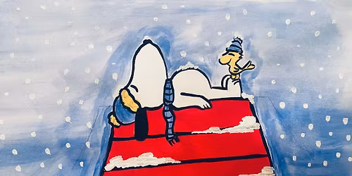 I hate winter, but love Snoopy paint party