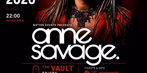 Notion Events Presents: Anne Savage