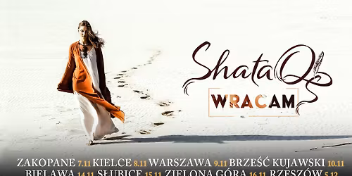 ShataQS \u2013 trasa koncertowa \u201eWracam\u201d \u2013 jesie\u0144 2025 - 16.11 \u2013 Zielona G\u00f3ra \u2013 Piwnica Artystyczna Kawon