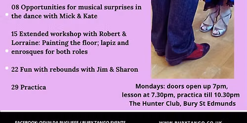Mondays@Bury Tango in June