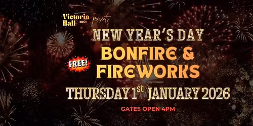 New Year's Day Bonfire and Fireworks