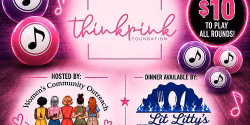 \ud83c\udfbcMusic Bingo Benefitting Think Pink Foundation \ud83c\udfb6\ud83c\udfa4