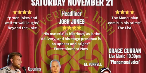 Liverpool's Laughter & Soul Night with headliner Josh Jones