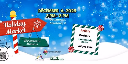 Holiday Market at Christmas in Manteno