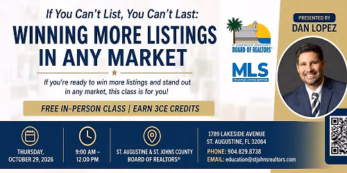 CE Class - If You Can\u2019t List You Can\u2019t Last 3 hours CE Credit