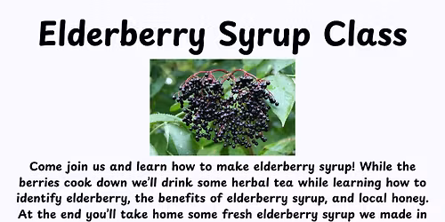 Elderberry Syrup Make & Take Class