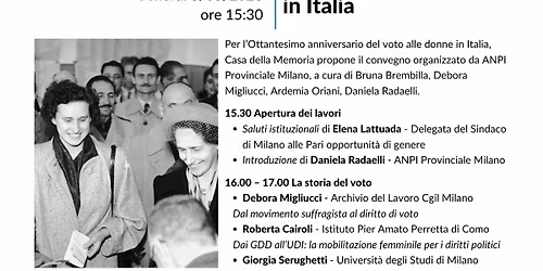 Se ottant'anni vi sembran pochi. . . il voto alle donne in Italia