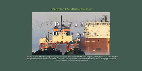 USACE Regulatory District Hot Topics