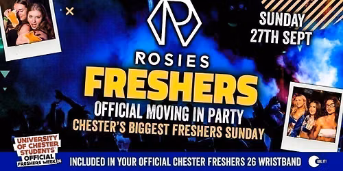 FRESHERS EVENT 1 - OFFICIAL EVENT - THE FRESHERS SUNDAY MOVING IN PARTY \ud83c\udfe0