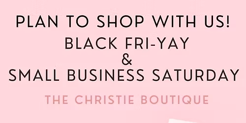 Black Friday & Small Business Saturday LIVES