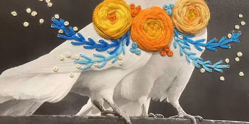 Embroidery on Postcards and Photographs