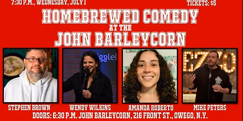 Homebrewed Comedy at the John Barleycorn Tavern