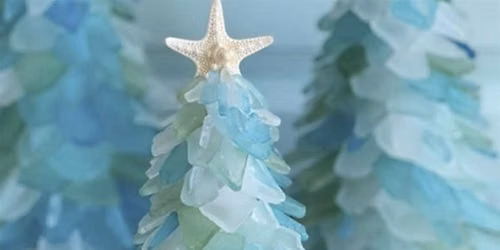Coastal Christmas in July Sea Glass Tree Class