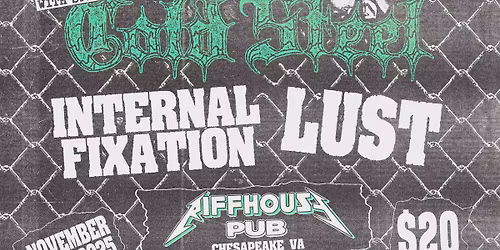 11\/18: Fox Lake \/\/ Cold Steel \/\/ Internal Fixation \/\/ Lust @ Riffhouse