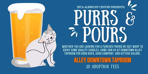 Purrs & Pours at Alley Downtown Taproom