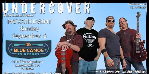 PRIVATE EVENT - UNDERCOVER at Blue Canoe - 09.06.2026 (7-10PM)